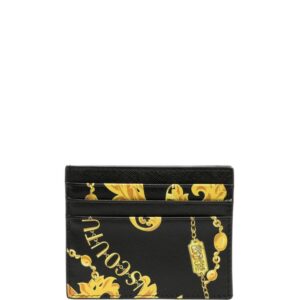 Versace Jeans Couture Barocco-print leather cardholder