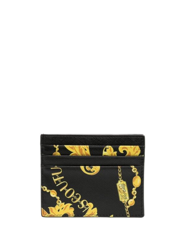 Versace Jeans Couture Barocco-print leather cardholder