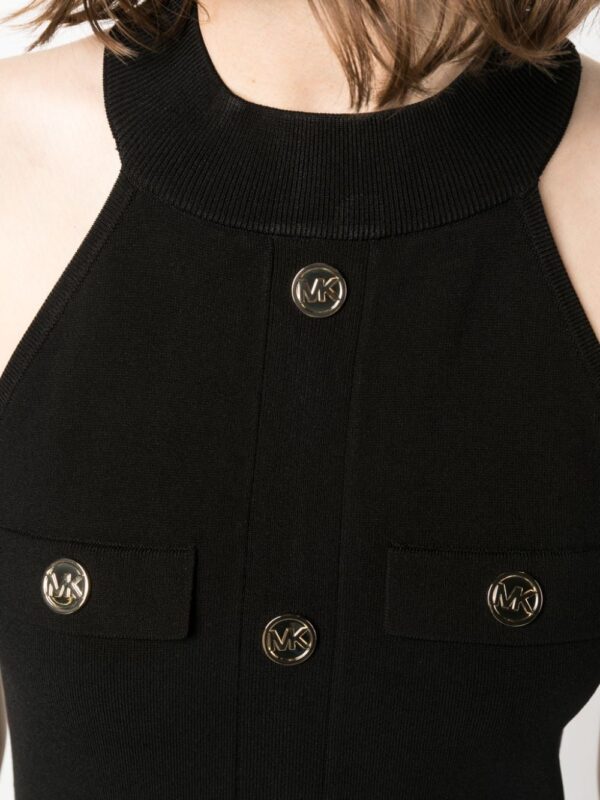Michael Michael Kors gold tone-buttons sleeveless dress - Image 5