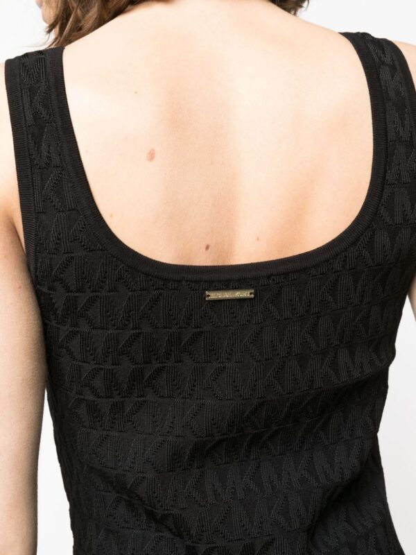 Michael Michael Kors logo-jacquard U-neck minidress - Image 5
