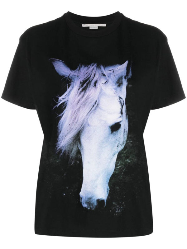Stella McCartney  The White Horse-print cotton T-shirt