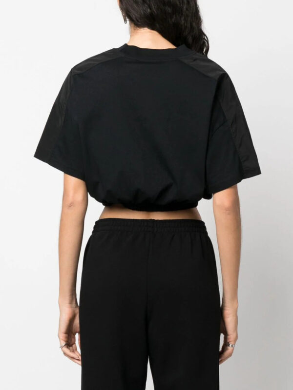 Karl Lagerfeld  logo-print cropped T-shirt - Image 4