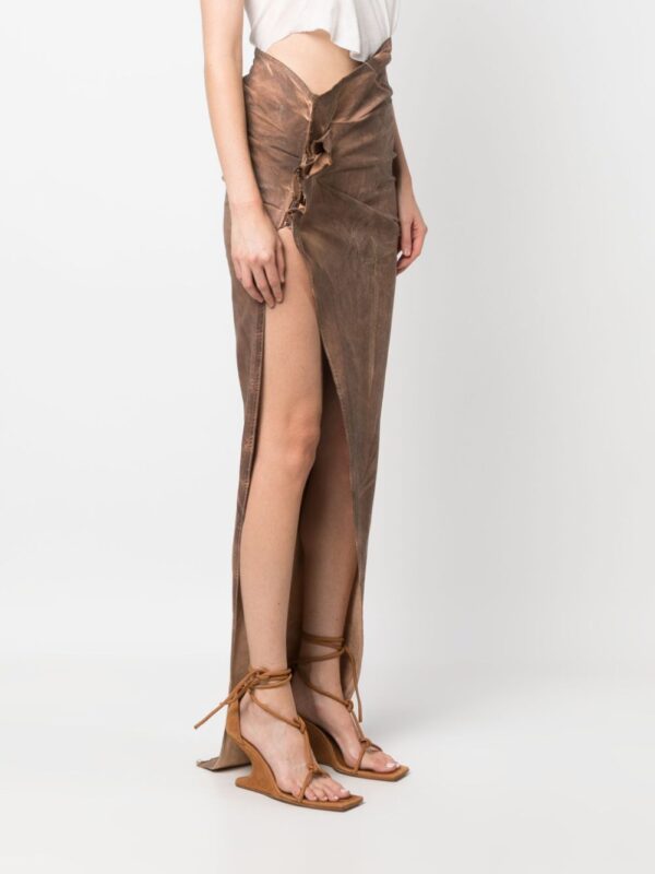 Rick Owens DRKSHDW  Edfu asymmetric maxi skirt - Image 3