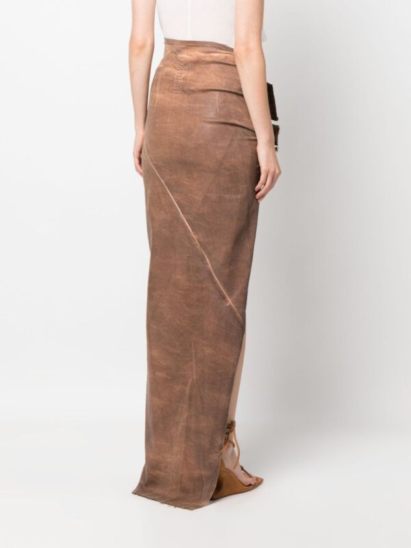 Rick Owens DRKSHDW  Edfu asymmetric maxi skirt - Image 4
