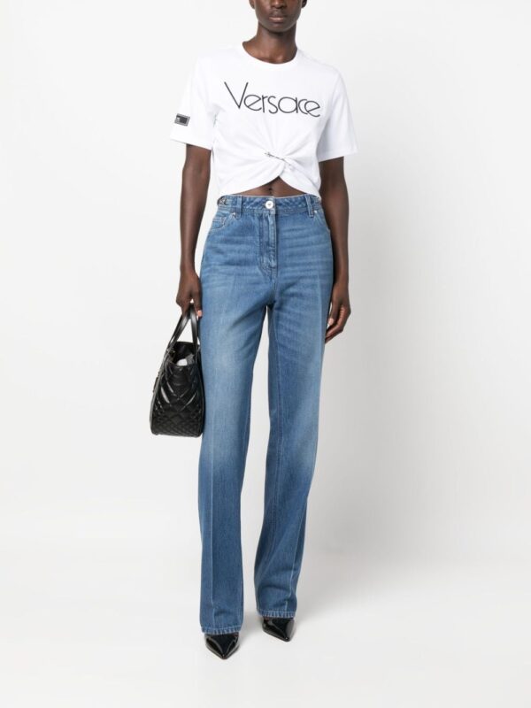 Versace Safety Pin cropped T-shirt - Image 2