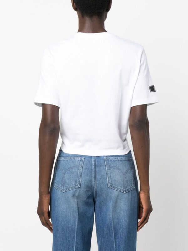 Versace Safety Pin cropped T-shirt - Image 4