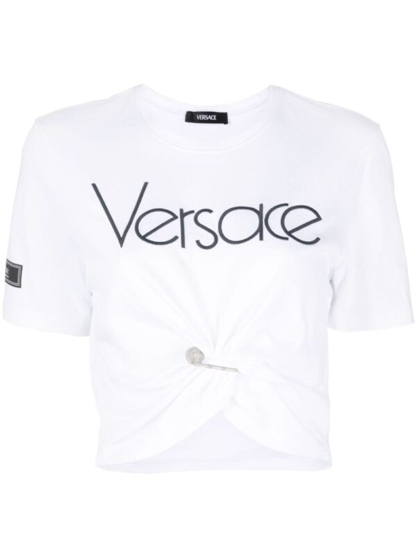 Versace Safety Pin cropped T-shirt