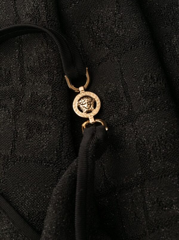 Versace Croc-jacquard sleeveless midi dress - Image 7
