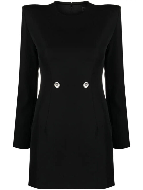 Versace  Hourglass grain-de-poudre minidress