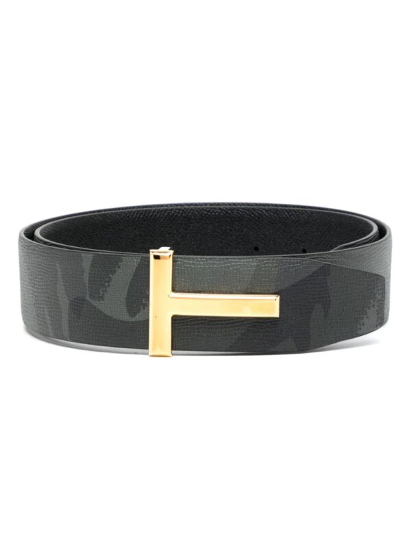 TOM FORD  T Icon camouflage-print leather belt