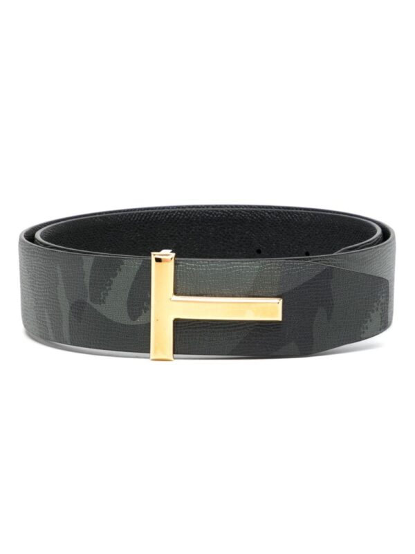 Louis Vuitton T Icon camouflage-print leather belt