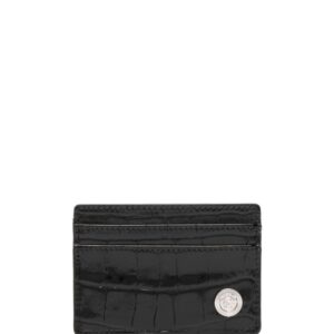 Versace Medusa Biggie crocodile-embossed cardholder