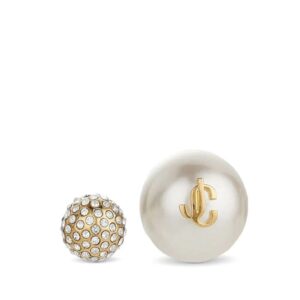 Jimmy Choo  Auri logo-embellished stud earrings