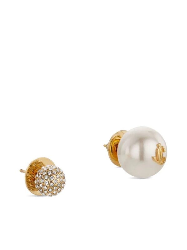 Jimmy Choo  Auri logo-embellished stud earrings - Image 2
