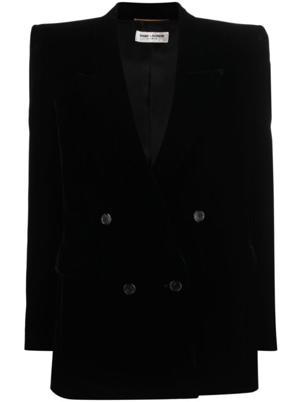 Saint Laurent double-breasted silk minidress