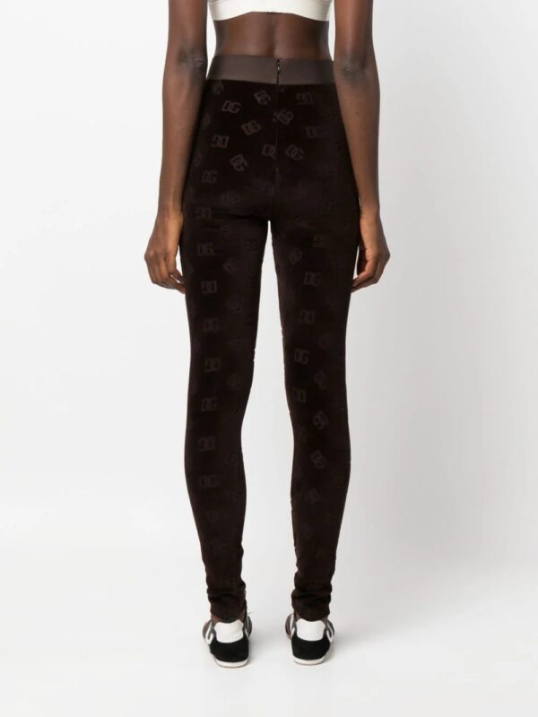 Dolce & Gabbana  logo-debossed cotton leggings - Image 4