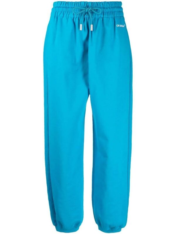 Off-White  logo-embroidered cotton track pants