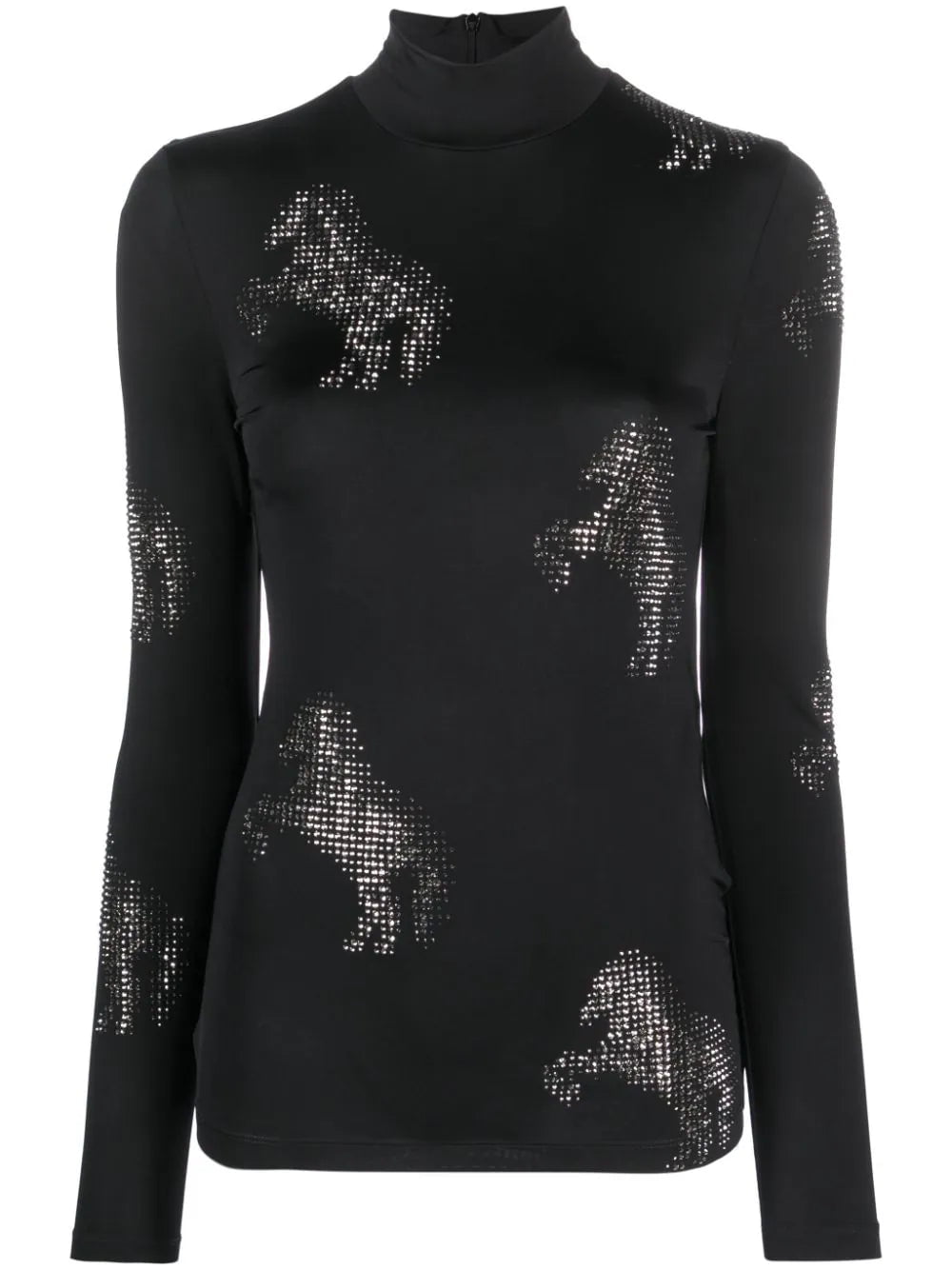 Stella McCartney  stud-embellished horse-motif top