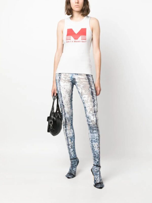 Diesel  P-Kolvet crushed-velvet leggings - Image 2