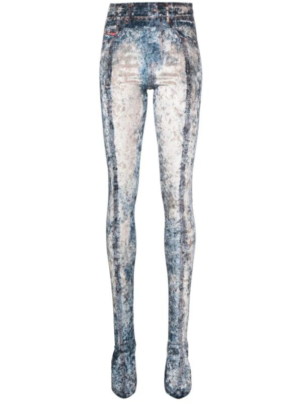 Diesel  P-Kolvet crushed-velvet leggings