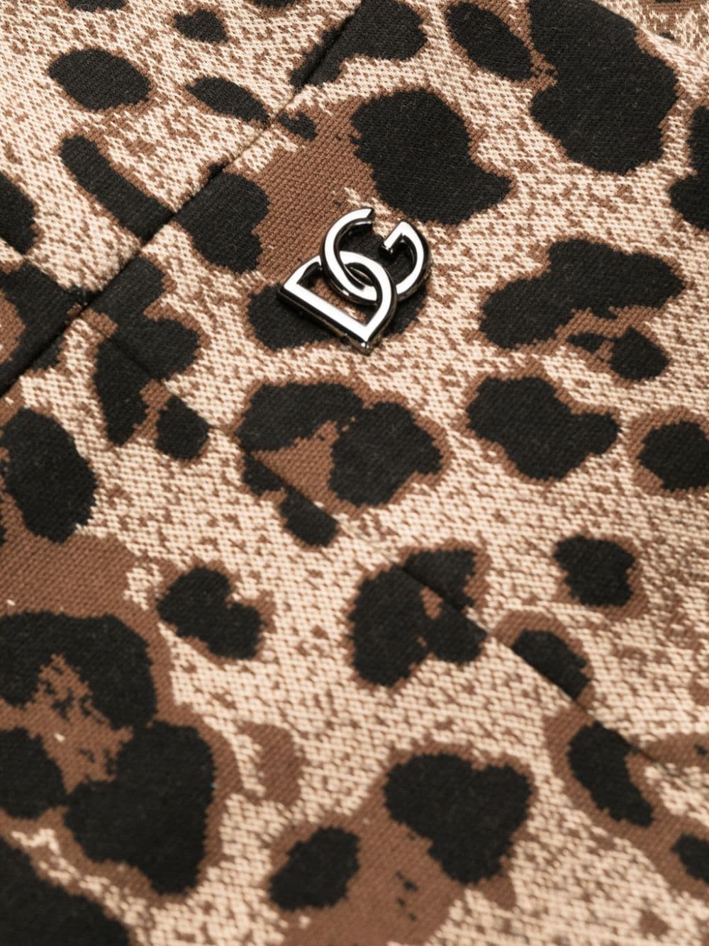 Dolce & Gabbana leopard-jacquard short-sleeved dress - Image 5