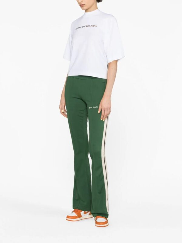 Palm Angels  logo-print flared track pants - Image 3