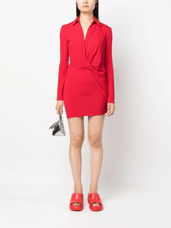 Jacquemus  twist plunge jersey minidress - Image 2