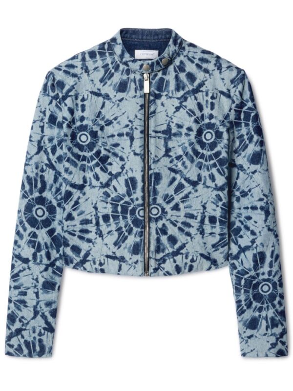 Off-White  tie-dye zipped denim jacket