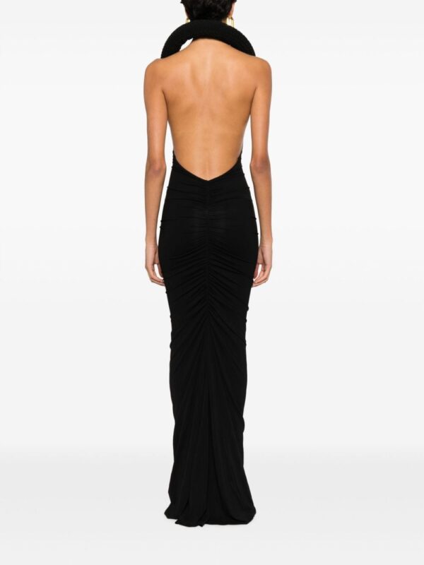 Off-White round-neck sleeveless gown - Image 4