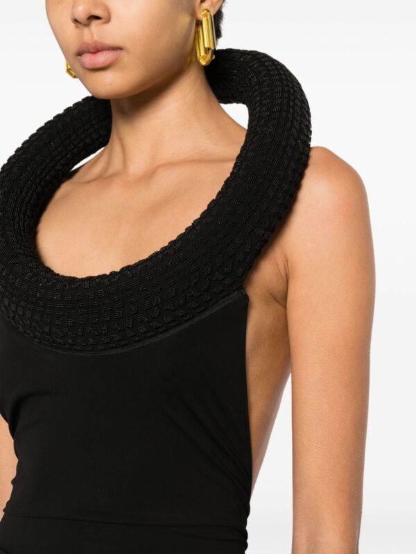 Off-White round-neck sleeveless gown - Image 5
