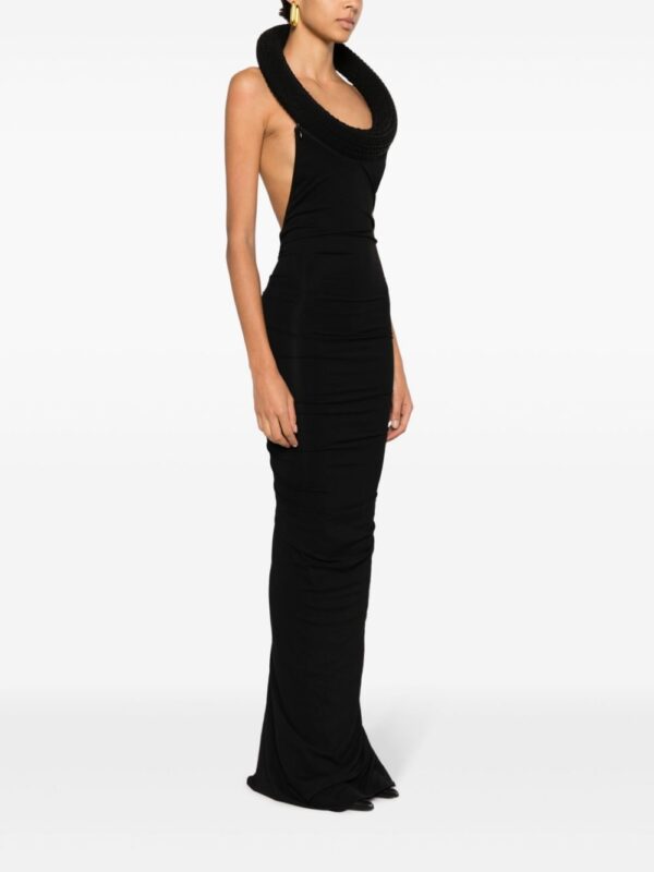 Off-White round-neck sleeveless gown - Image 3