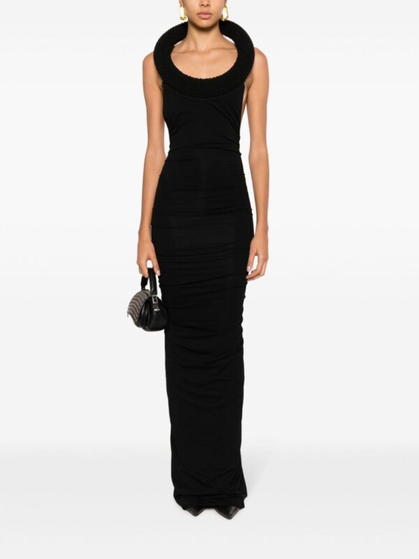 Off-White round-neck sleeveless gown - Image 2