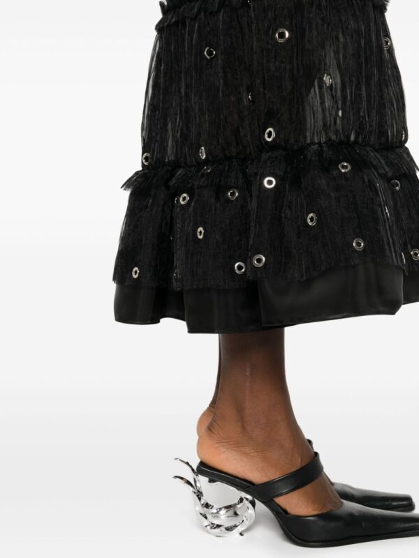 Off-White eyelet-embellished flared maxi dress - Image 5