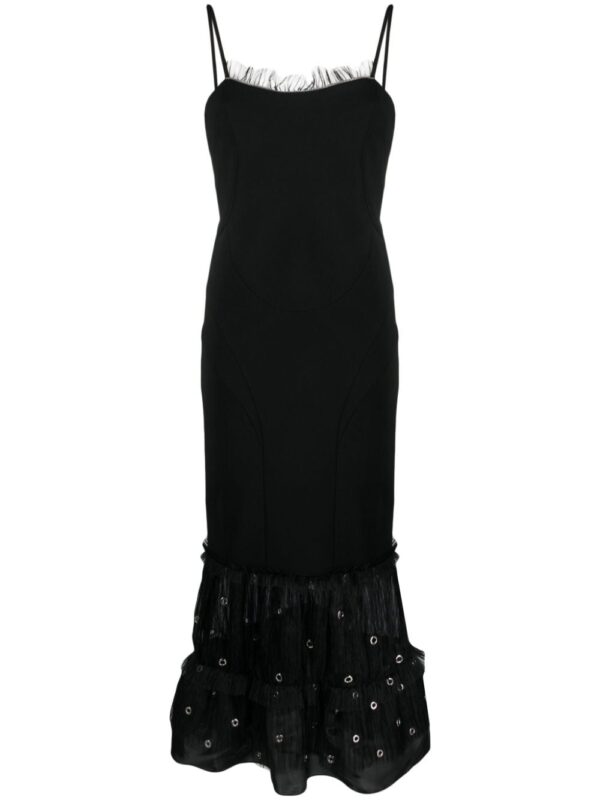 Off-White eyelet-embellished flared maxi dress