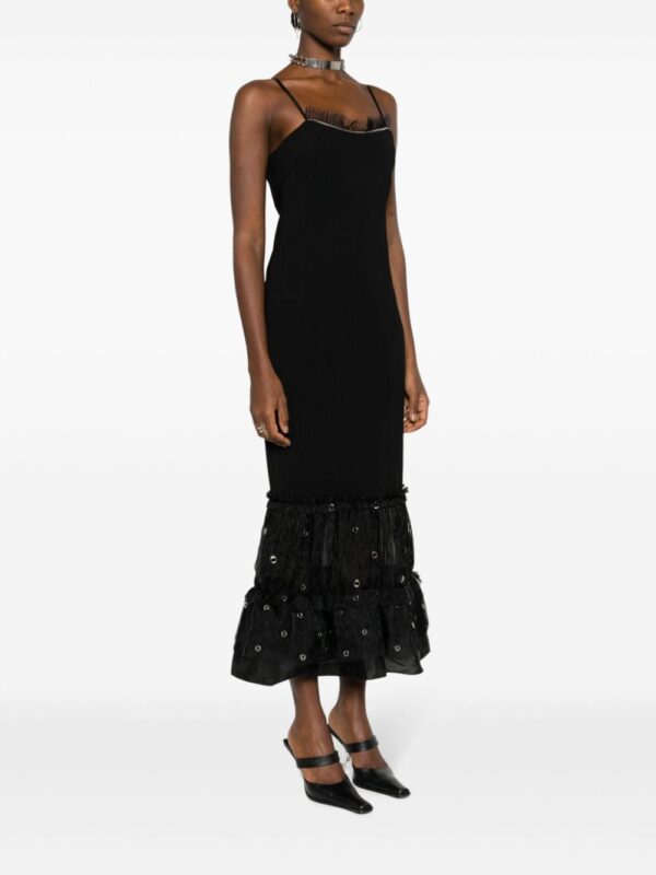 Off-White eyelet-embellished flared maxi dress - Image 3