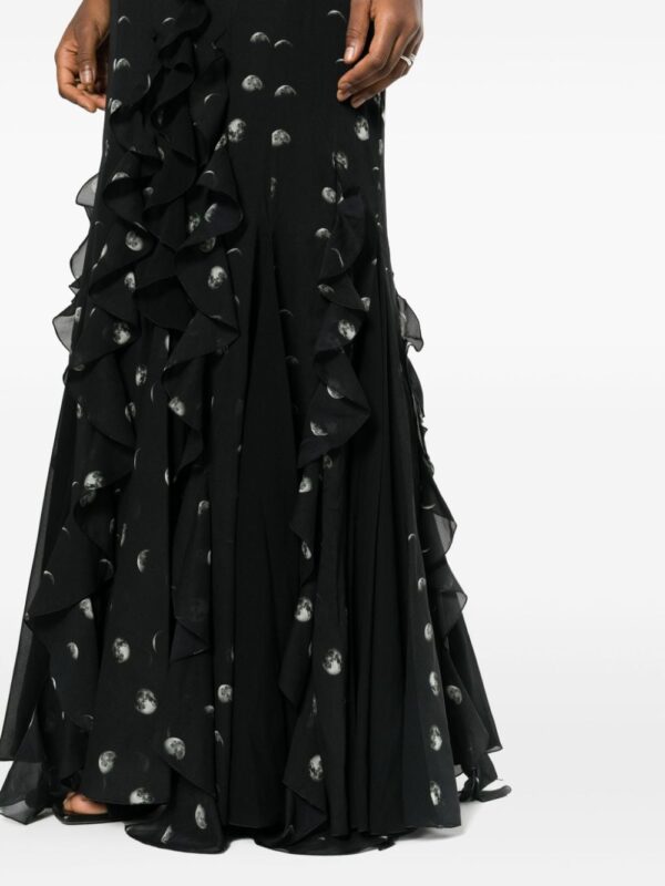 Off-White Moon-print ruffled maxi dress - Image 4
