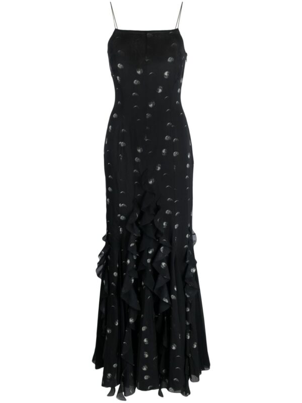 Off-White Moon-print ruffled maxi dress