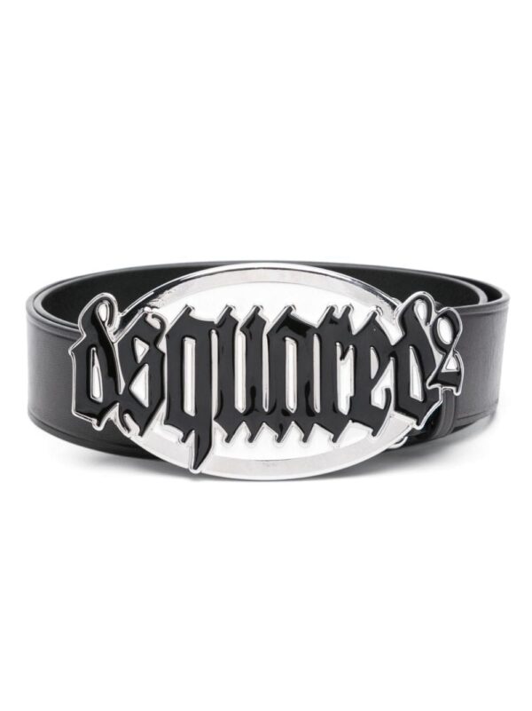 Louis Vuitton Gothic logo-buckle leather belt
