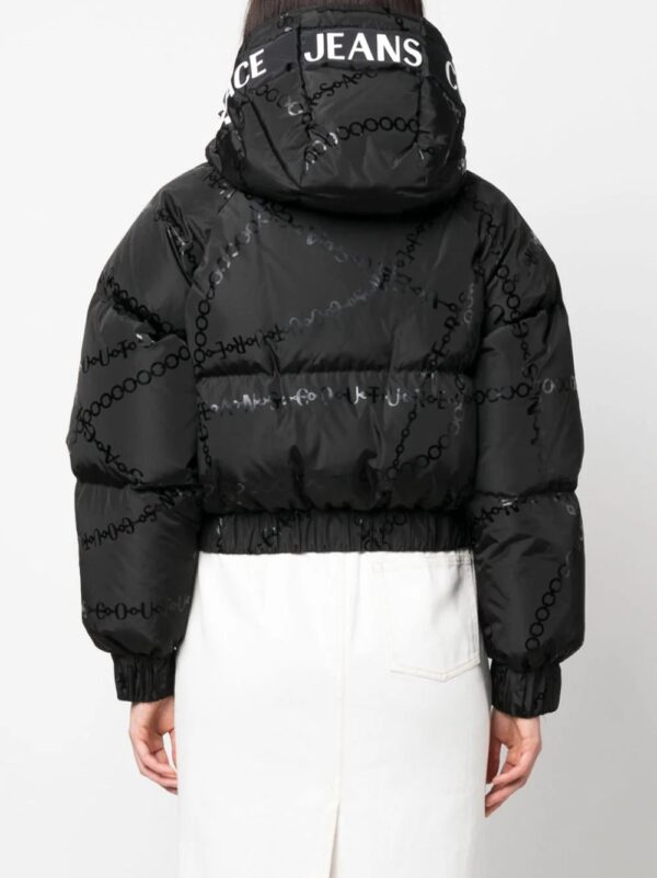 Versace Jeans Couture  logo-print cropped puffer jacket - Image 4