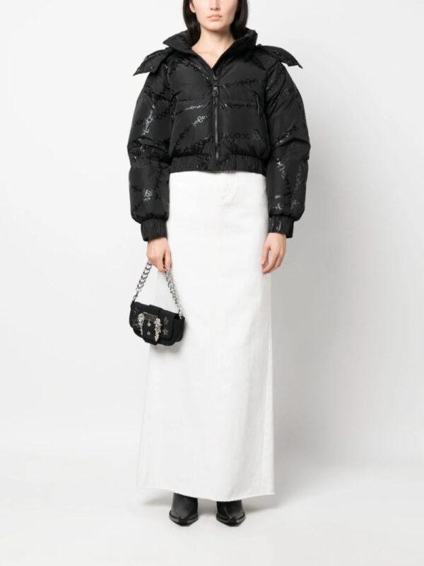 Versace Jeans Couture  logo-print cropped puffer jacket - Image 2