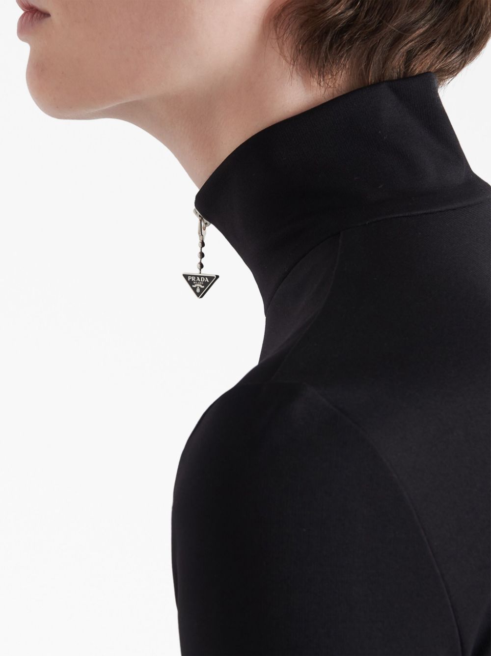 Prada triangle-logo roll-neck top - Image 5