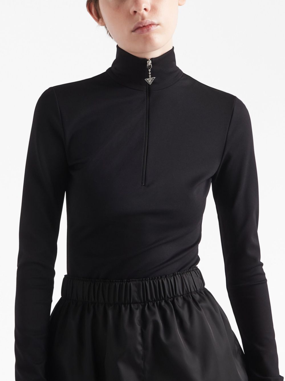 Prada triangle-logo roll-neck top - Image 4