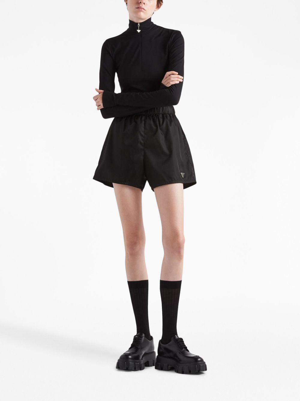 Prada triangle-logo roll-neck top - Image 2