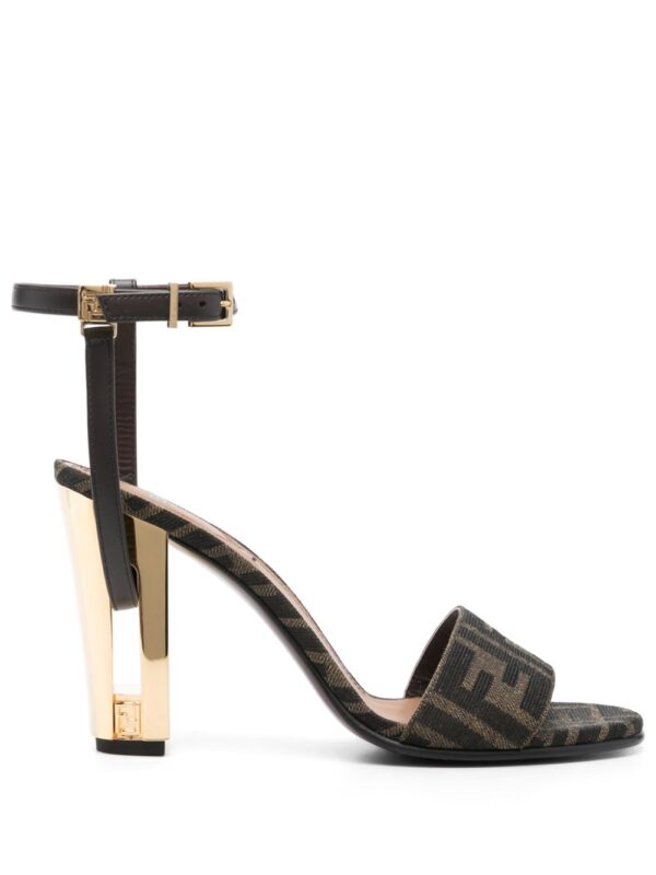 FENDI  Zucca monogram heeled sandals