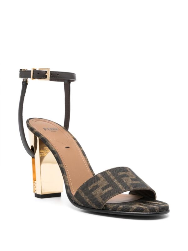 FENDI  Zucca monogram heeled sandals - Image 2