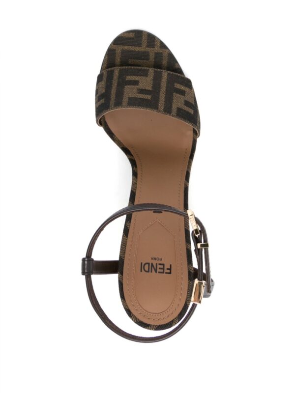 FENDI  Zucca monogram heeled sandals - Image 4