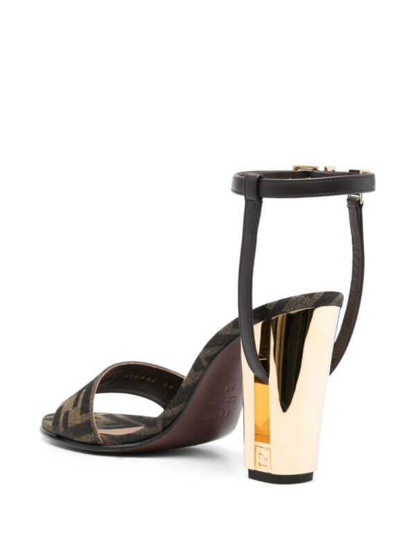 FENDI  Zucca monogram heeled sandals - Image 3