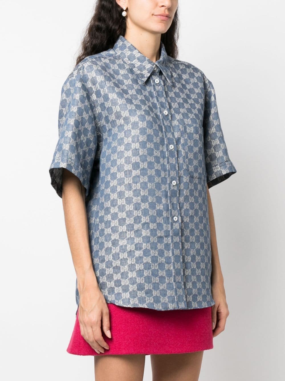 Gucci GG linen jacquard shirt - Image 3