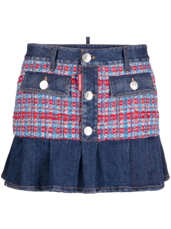 DSQUARED2  low-rise denim miniskirt