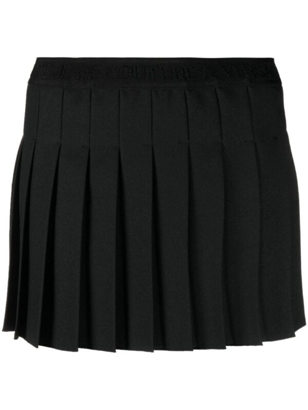 Versace Jeans Couture  logo-print strap pleated skirt
